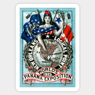 1915 New Orleans Panama Exposition Sticker